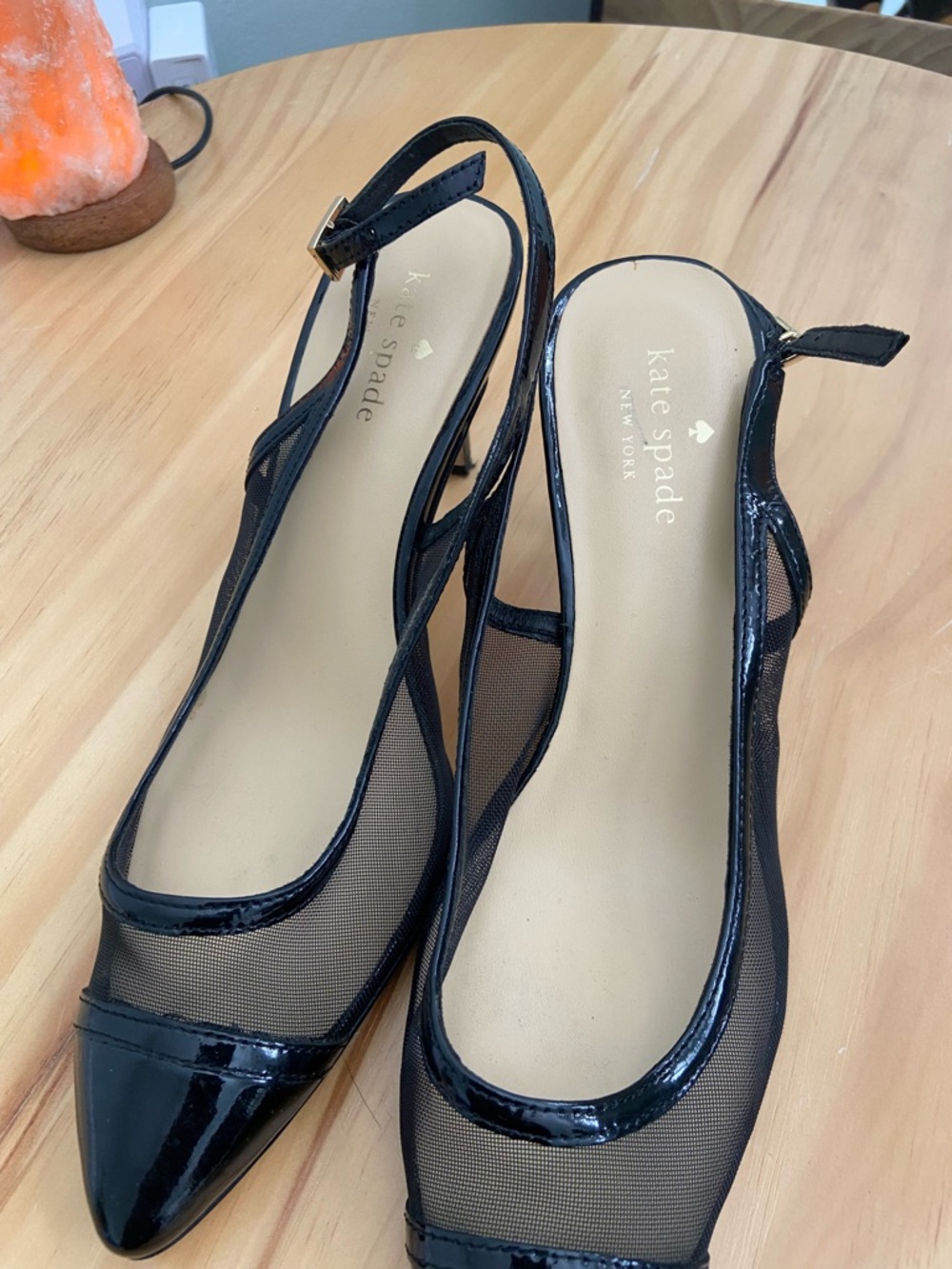 Kate Spade Riley Mesh Slingback Kitten Heel Pumps